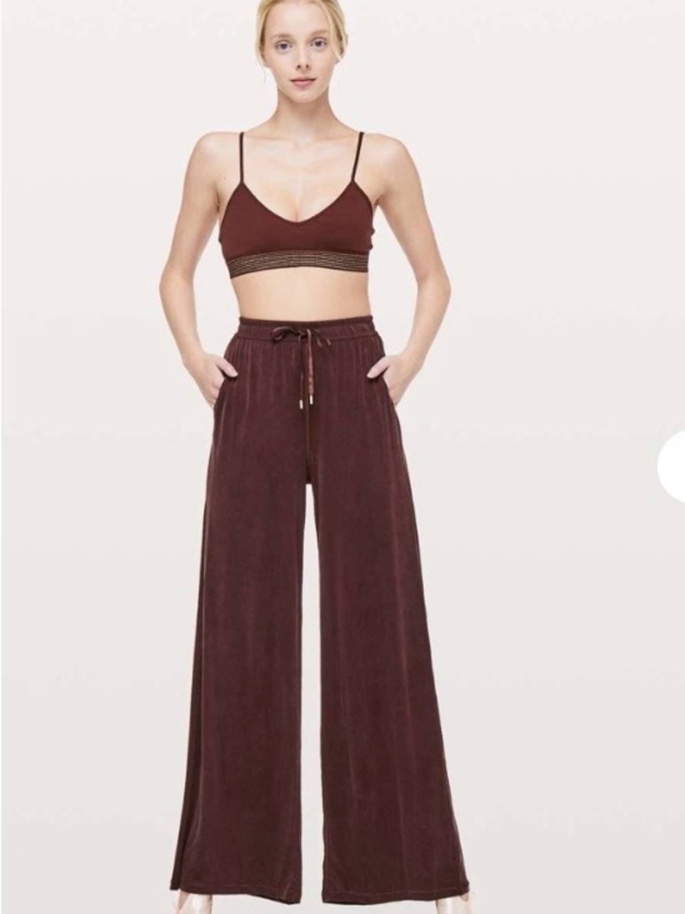 Lululemon principal dancer pant 32” midnight maroon size 10